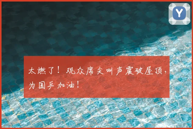 太燃了！观众席尖叫声震破屋顶，为国乒加油！